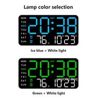 LED Screen Digital Wall Clock 12/24H Functional Clock With Brightness Table Clock With Alarm Multi Electronic Display Adjustable