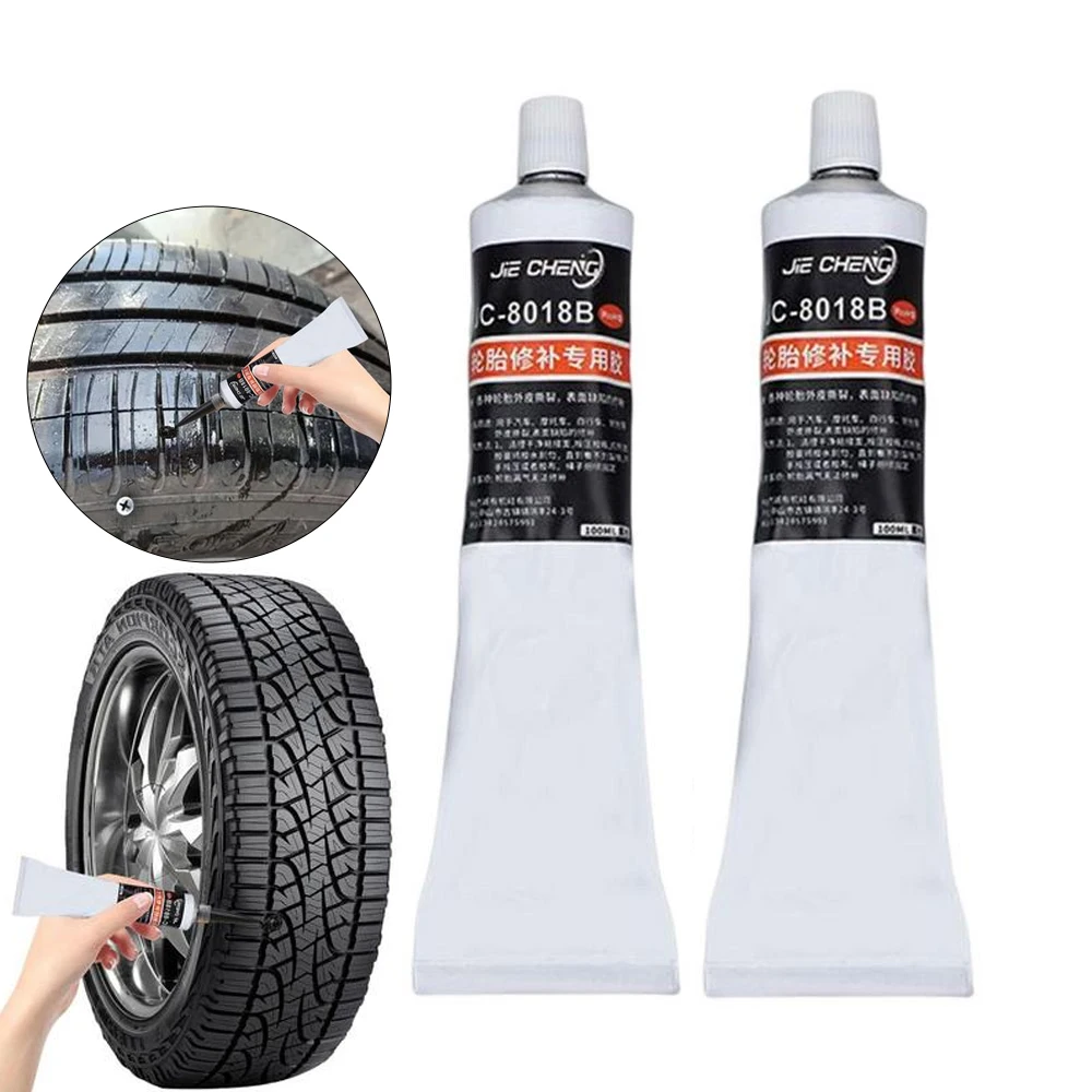 2pcs Tire Patch Glue Tire Repair Rubber Glue Eco-friendly Tire Puncture Repair Liquid GlueWaterproof Rubber Glue For Tire Crack