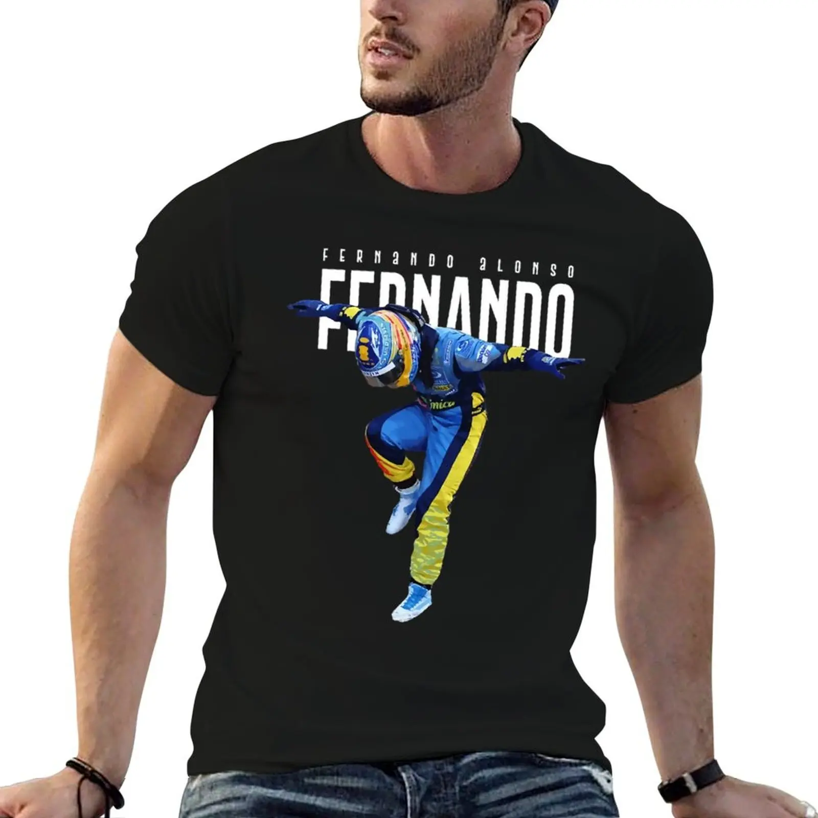 Fernando driver Alonso dance T-Shirt customs shirts graphic tee mens vintage t shirts