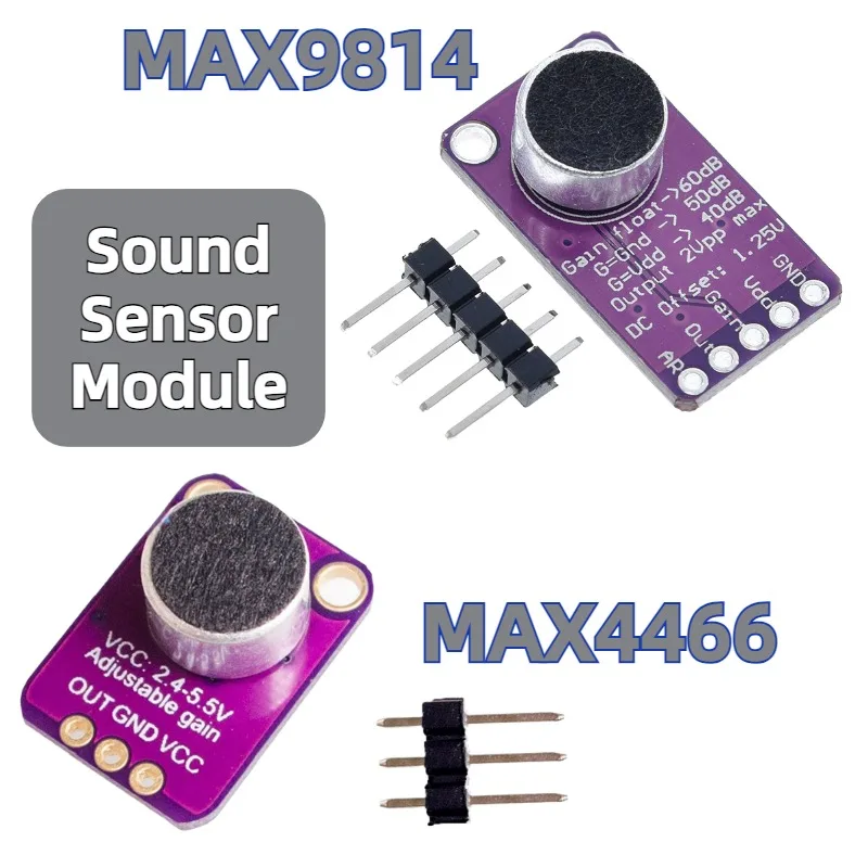 MAX9814 Microphone AGC Amplifier Board Sound Sensor Module Auto Gain Control Attack for Arduino MAX4466 PCB Board Diy Kit