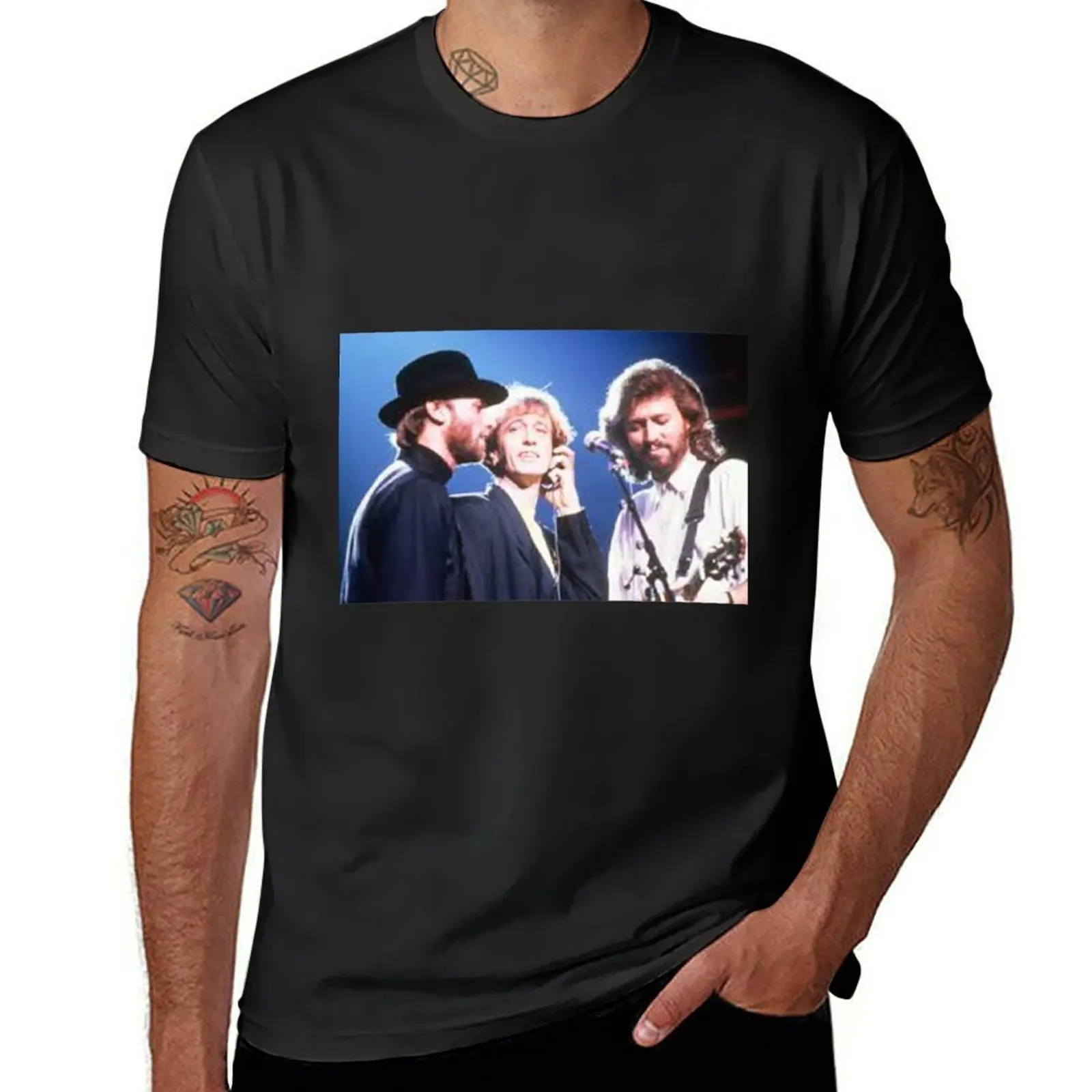 

Bee Gees Big Head T-Shirt sweat vintage clothes kawaii clothes heavy weight t shirts for men