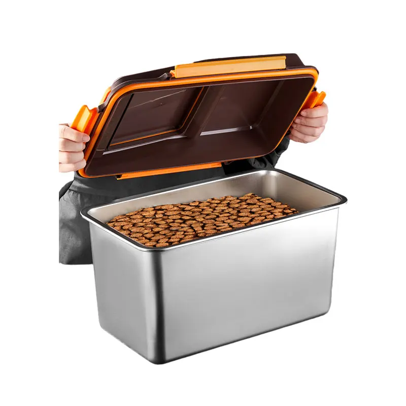 

304 Stainless Steel Pet Food Cat Food Dog Food Storage Container Tin With Scoop