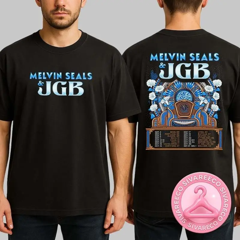 

Плакат с музыкальным шоу Melvin Seals и JGB Tour 2025 для футболки с датами тура США