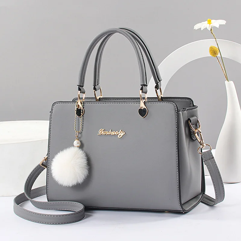 Women Handbag Shoulder Bag Girls Fashion Famous Design Leather Big Casual Tote High Quality Hasp Casual Black New