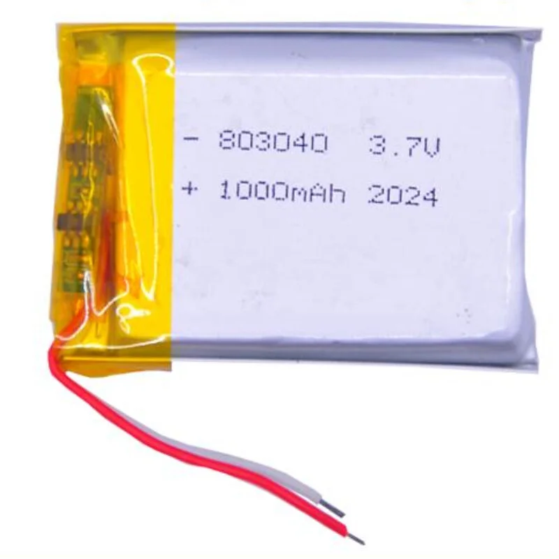 

3.7V 1000mAh 803040 LiPo Rechargeable Battery WYORESY