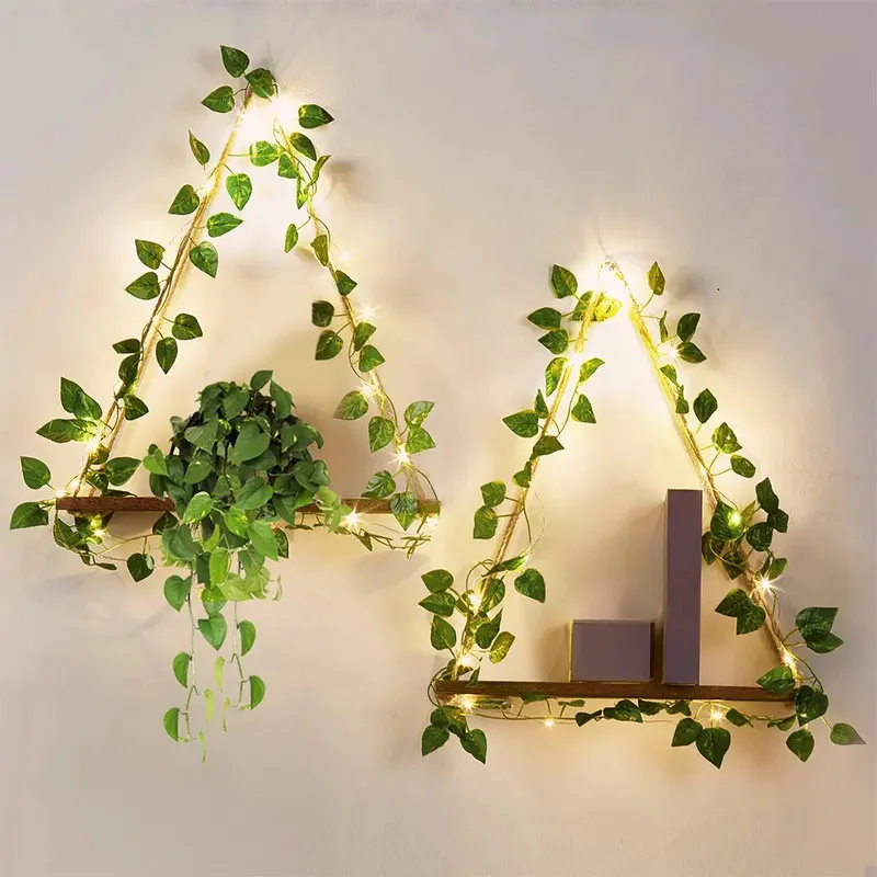 

Светодиодные гирлянды на батарейках в виде искусственных листьев для декора на Рамадан, для спальни, сада, кемпинга, свадьбы