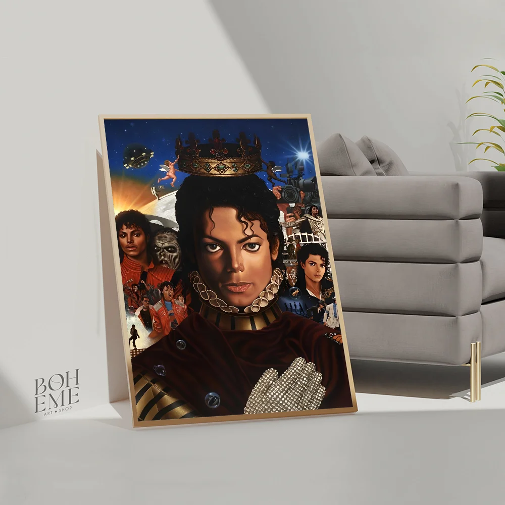 مايكل جاكسون-ملصق فني ذاتي اللصق ، ملصق ورق كرافت كلاسيكي ، لوحة جدارية ، للغرفة ، بار ، مقهى ، اصنعها بنفسك #3