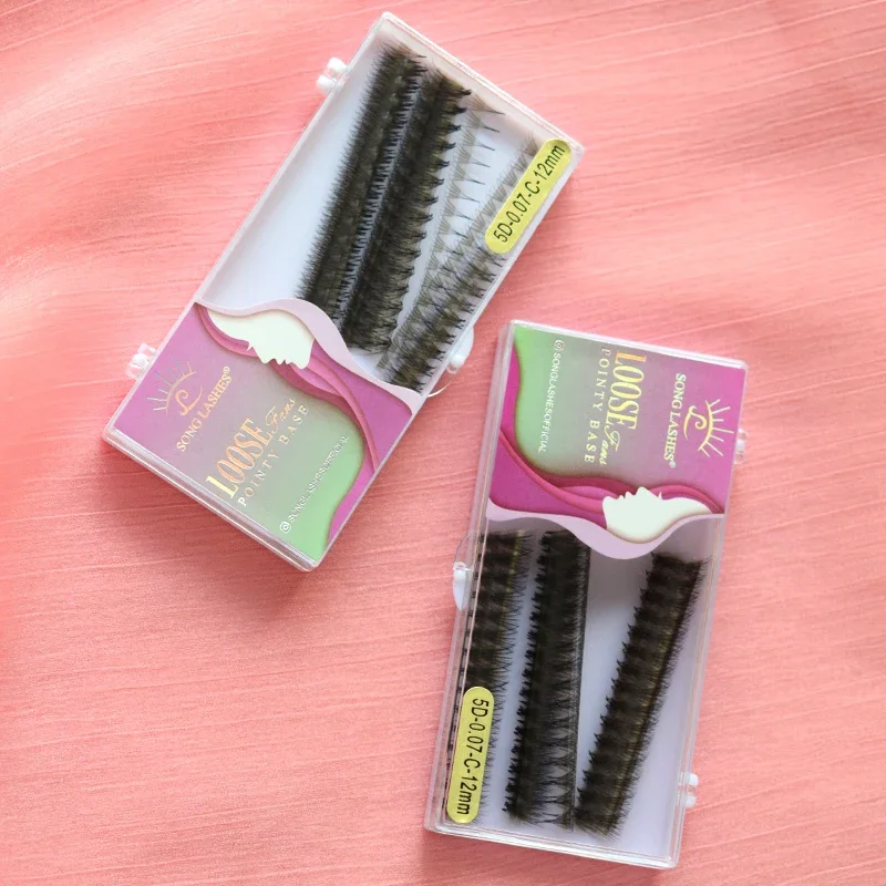 SONG LASHES Sharp Narrow Stem Promade Fans Lash 8D 10D 12D Pointy Base Promade  Lash Eyelash Extensions 1000 Fans 500 Fans