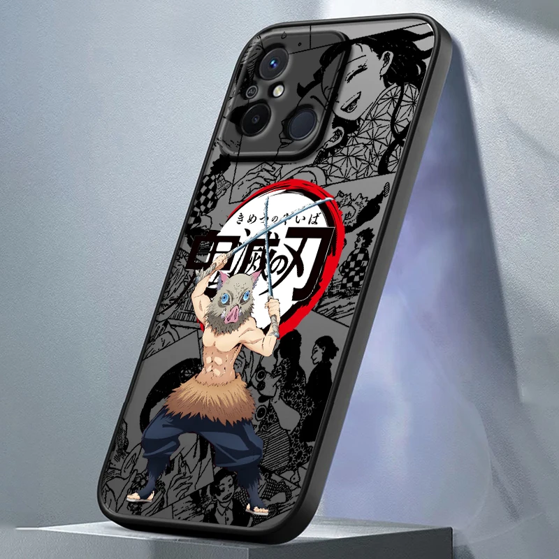 Anime Demon Slayer Handsome For POCO X5 X4 X3 C65 C51 C55 C50 C40 M6 M5S M5 M4 M3 F5 F4 GT Pro NFC TPU Frosted Translucent