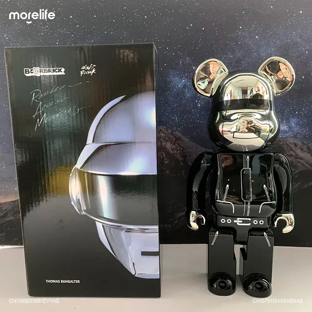 Bearbrick 400% Daft Punk Statues Sculptures Decoration Bear Ornament Tide Play Joint Rotating Doll Doll 28cm Statue Model Decor