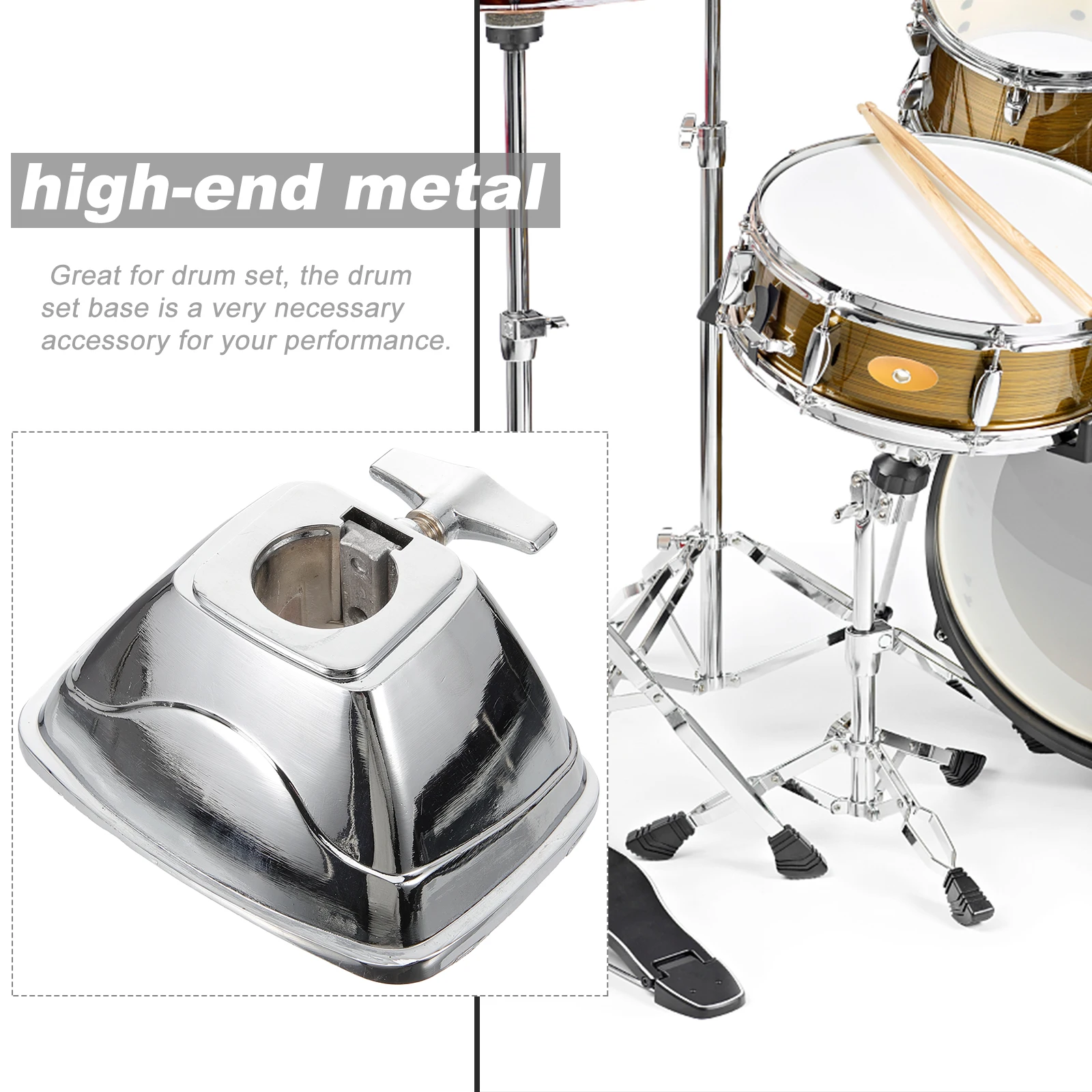 

Drum Set Base Durable Wear Resistant Easy Operation Drum Holder Useful Bracket Accessory Supplies Parts Kit Holder
