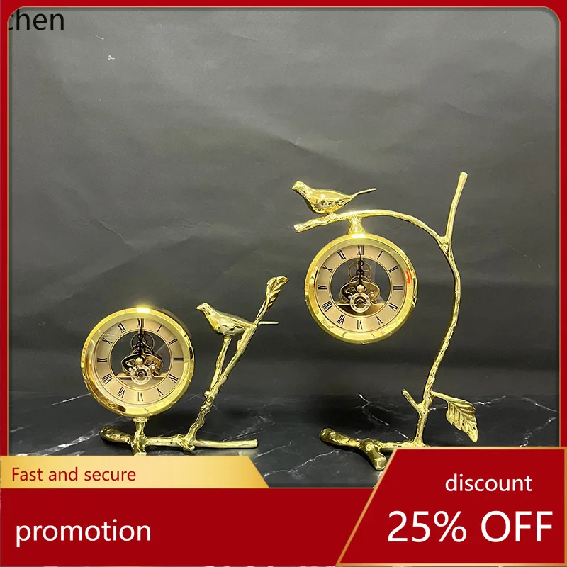 

ZML modern high-end table clock home living room decoration ornament clock office desktop table clock