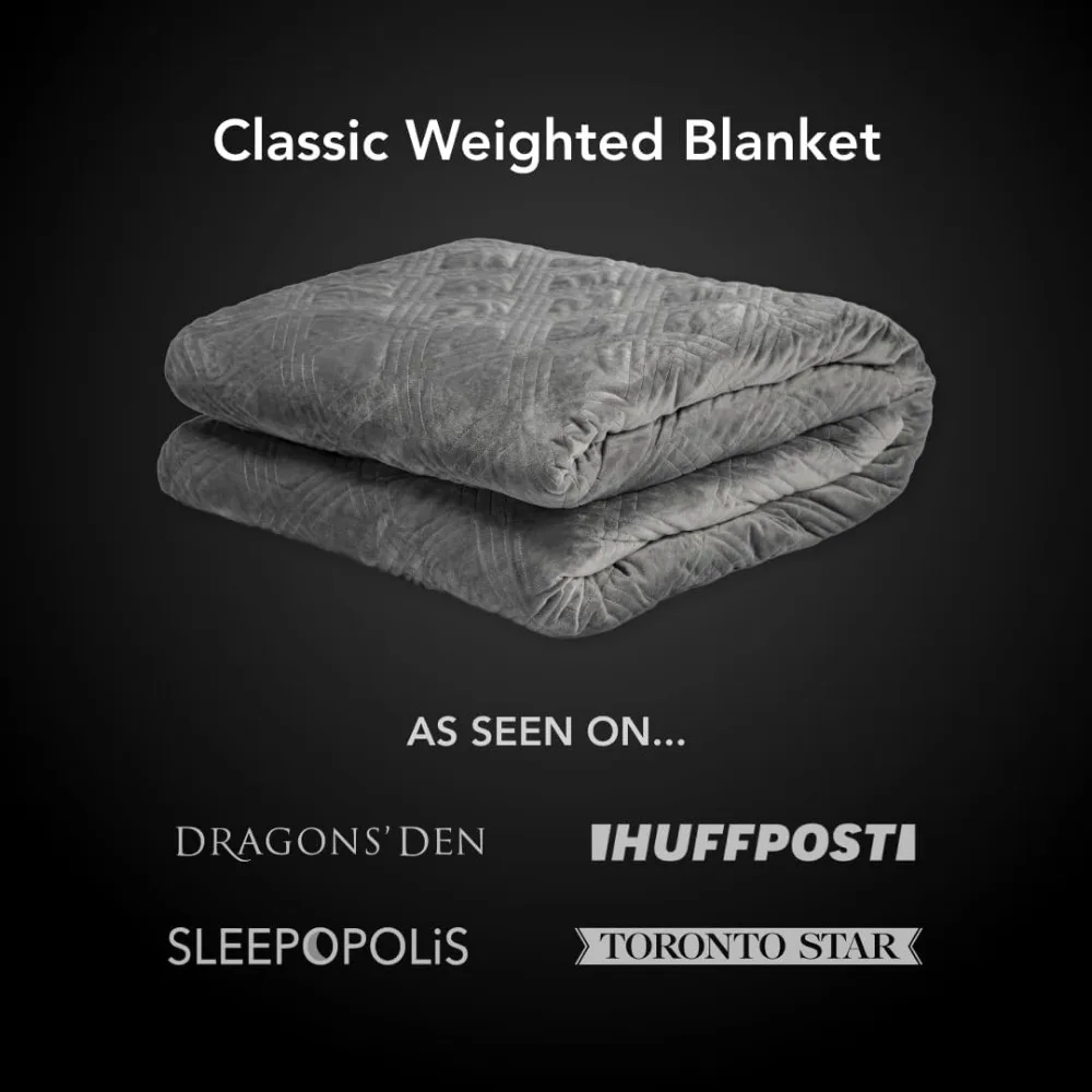 Classic Weighted Blanket | Original Luxury Weighted Blanket | Oeko-Tex Certified Cotton Material W/Non-Toxic Glass Sand