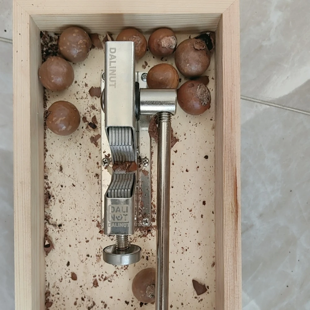 1 Set Nutcracker Heavy Duty Nut Cracker Pecan Cracker Walnut Cracker Tool with Wood Box Bowl view 3
