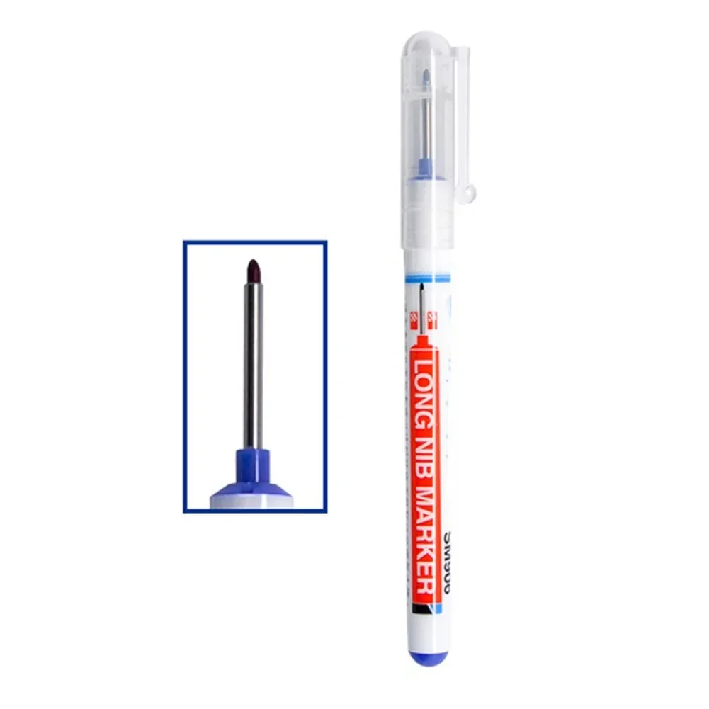 Fast Drying Woodworking Marker Pen With 20mm Long Head Tip Suitable For Book Shelf And Lamp Drill Hole Position Marking