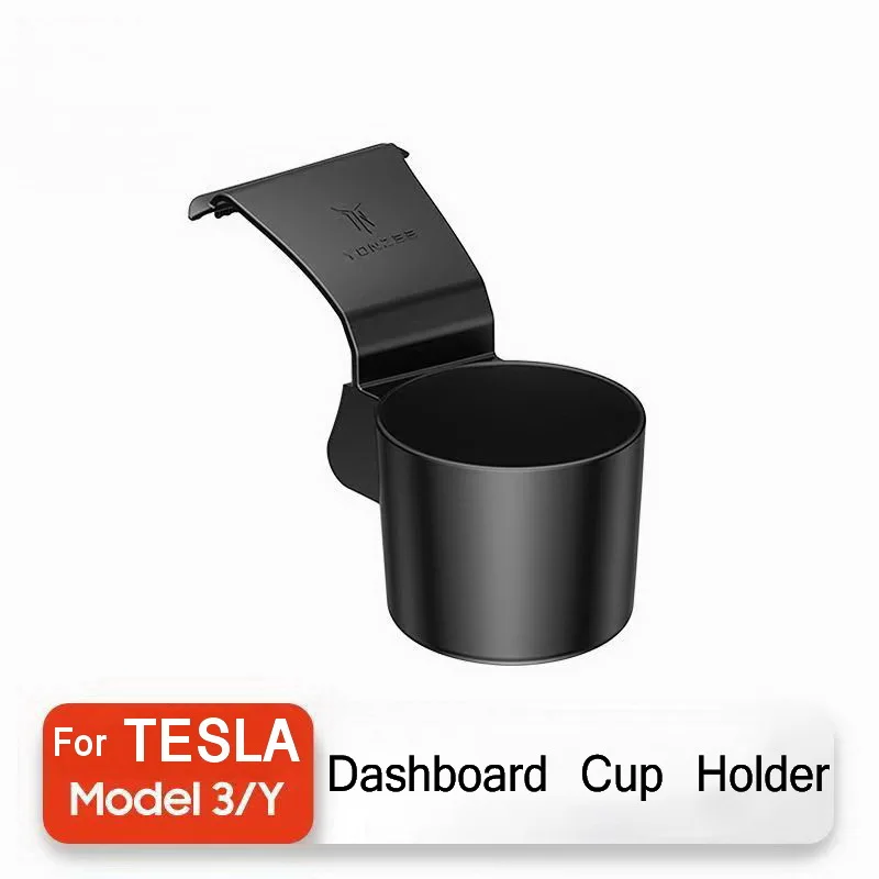 Подходит для TESLA Model Y/3: Держатель для стаканов на приборную панель, органайзер для рабочего стола, ограничитель-фиксатор, модифицированные детали из поликарбоната.