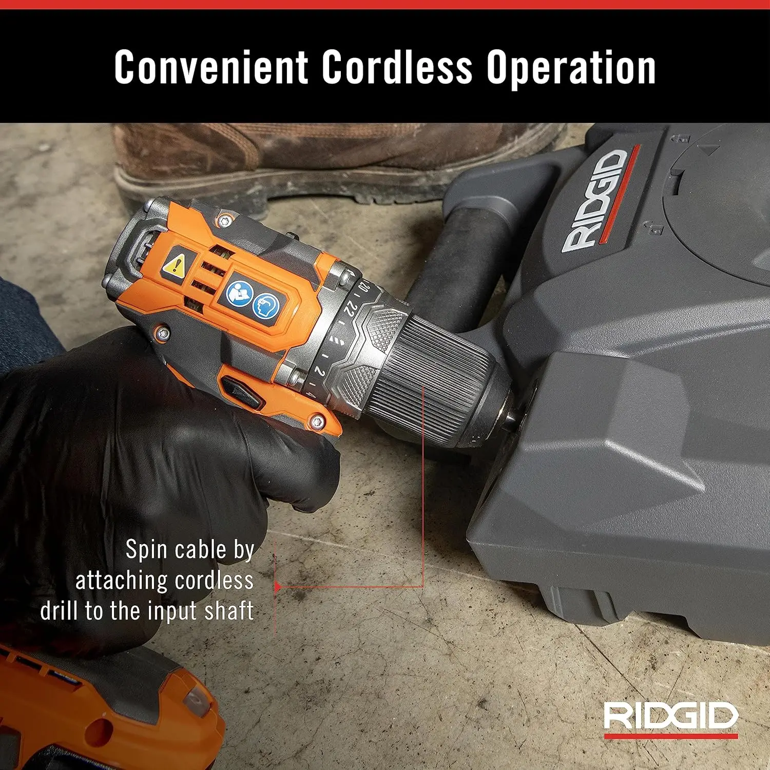 RIDGID K9-12 FlexShaft Drain Cleaning Machine 9 Meters Soft Shaft Single Chain Striker for Pipeline Dredging in HouseholdsAR