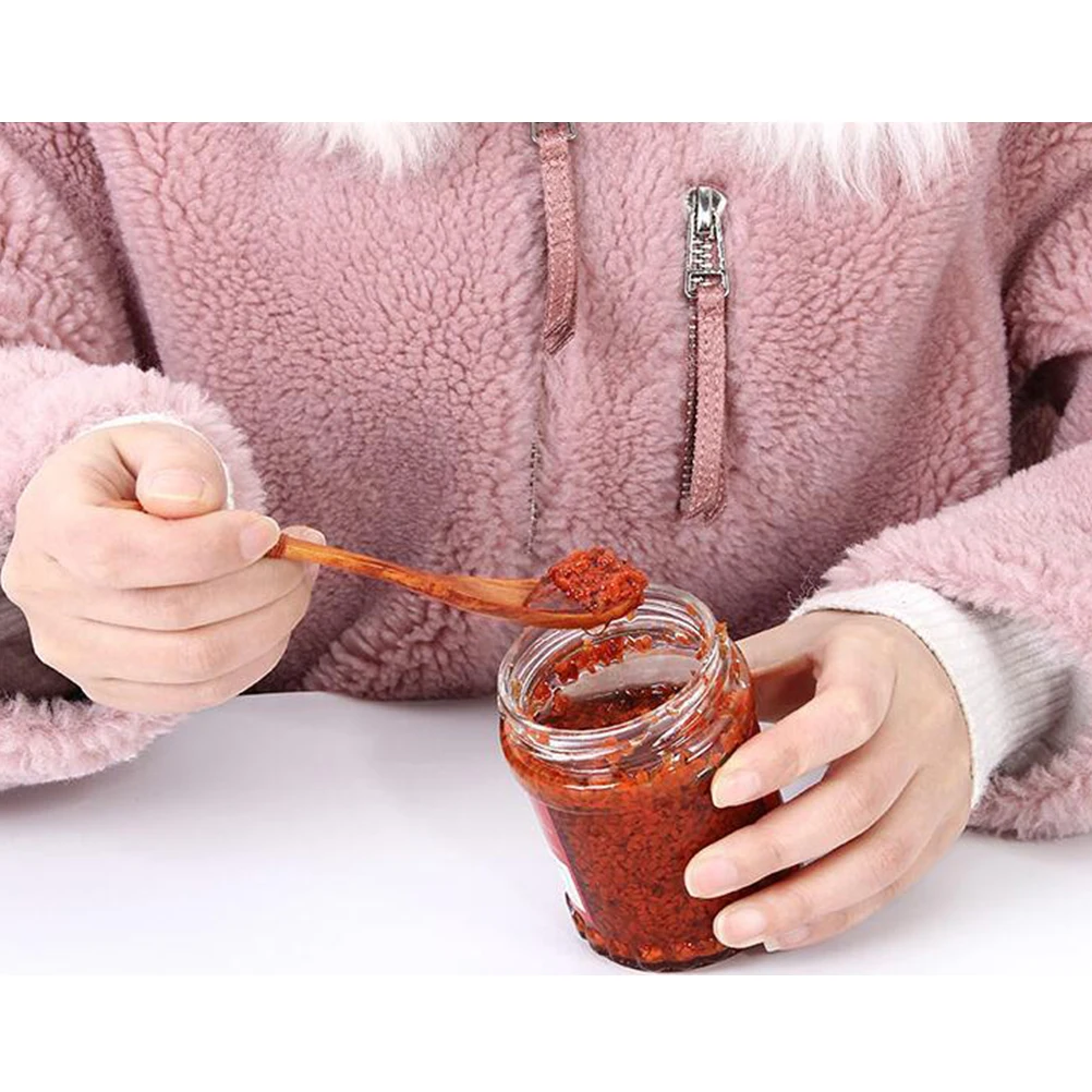 

4Pcs Wooden Spoon Mini Shovel Short H Toddler Cutlery Ramen Bowl Scoop Sugar Honey Seasoning Baby Kitchen Bar Tools