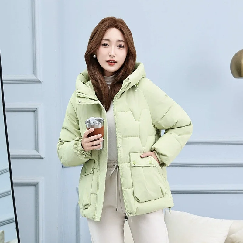 2025 nuove donne inverno giacca imbottita in cotone donna cappotto in cotone con cappuccio coreano allentato donna Parka cappotto invernale addensare outwear femminile