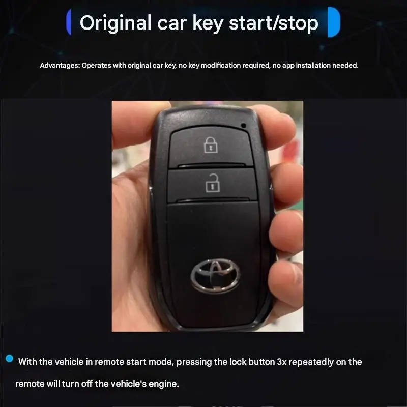 Suitable for Toyota Alphard keyless entry, remote start, remote air conditioning activation, and remote engine shutdown modifica