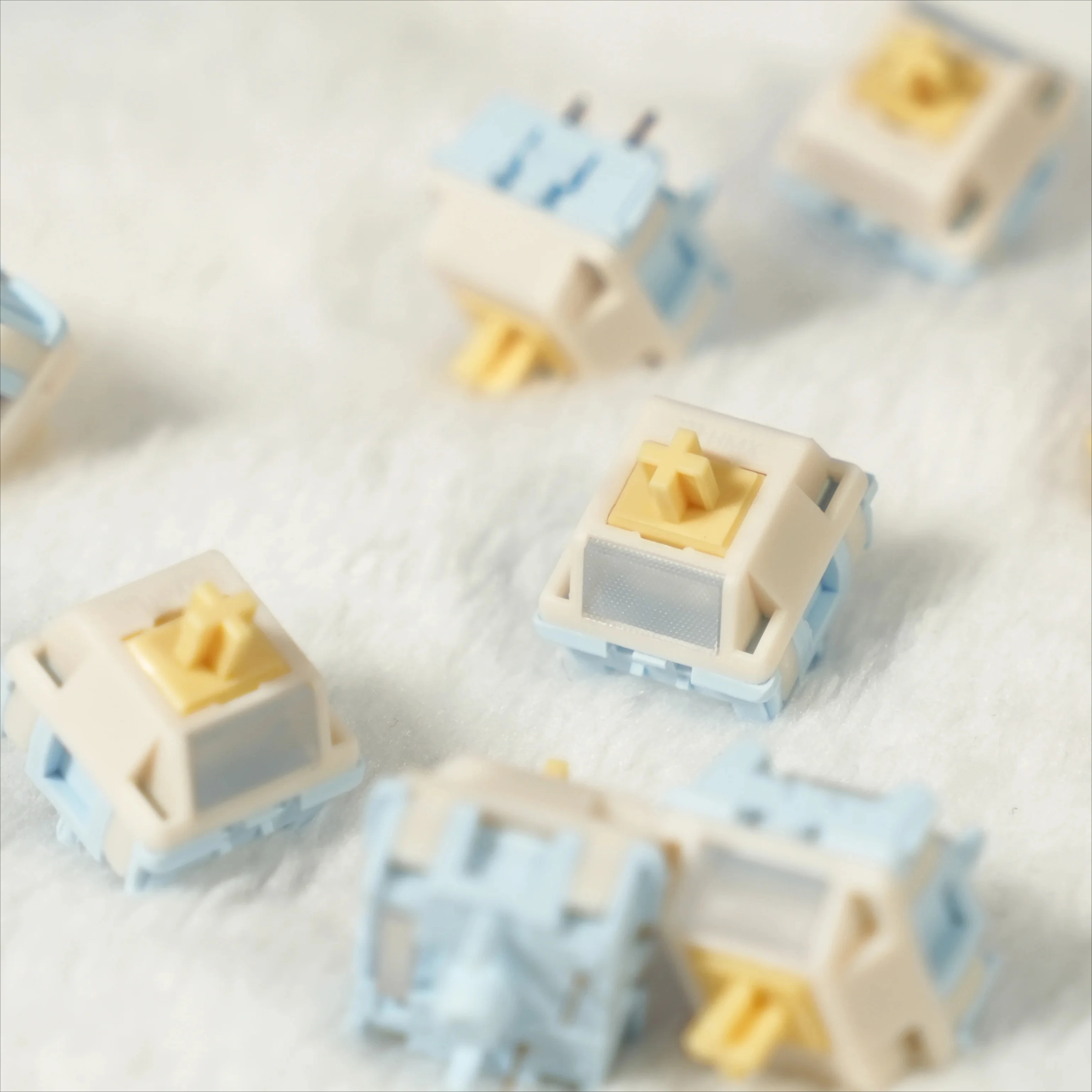 Cream Tea Switch Custom Trigger Pressure 37/42/48gf H2 Ball Bottom Dull Muffled Paragraphs for Mechanical Keyboard Accessories