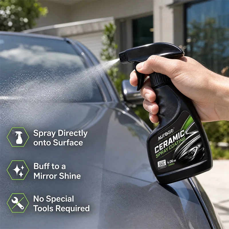 AUTOGO 120ml Ceramic Spray Coating SiO₂ Hydrophobic Car Paint Protector Quick DIY Polishing Spray For Auto Paint Glass Trim