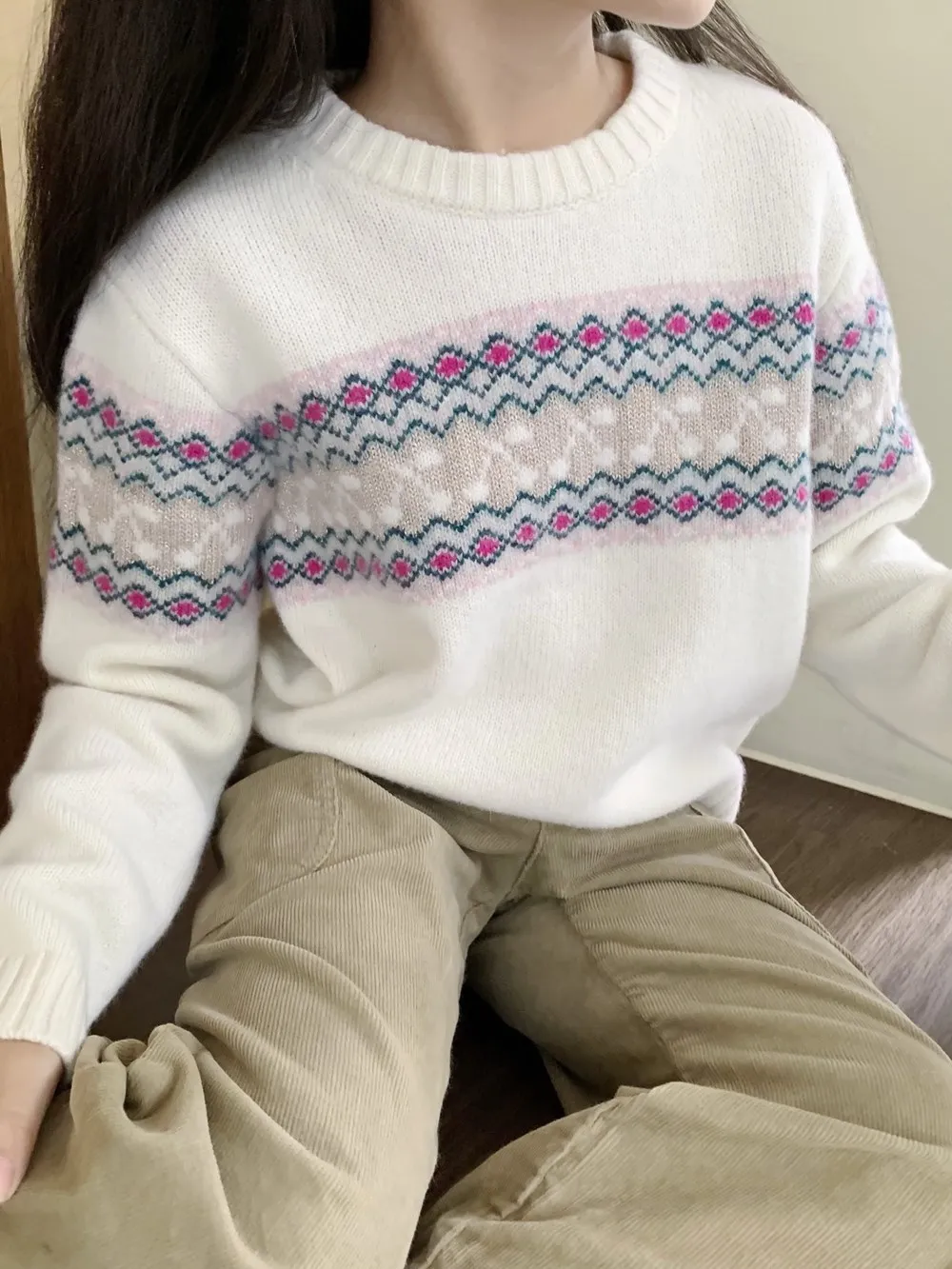 حجم 110 سنتيمتر طفل الفتيات ملابس الاطفال سترة طفل الفتيان الملابس الكرز منقوشة مخطط مطرزة سترة فتاة القمم