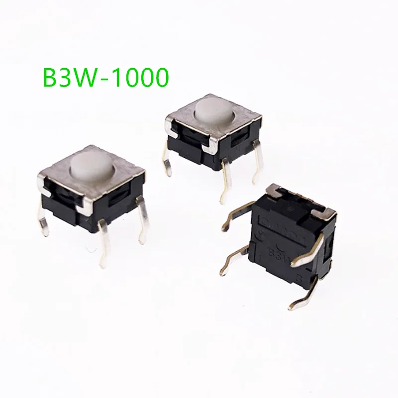 10pcs B3W-1000 single-pole single-throw width 6mmx6mm, switch height 4.3mm, 160g through-hole touch switch