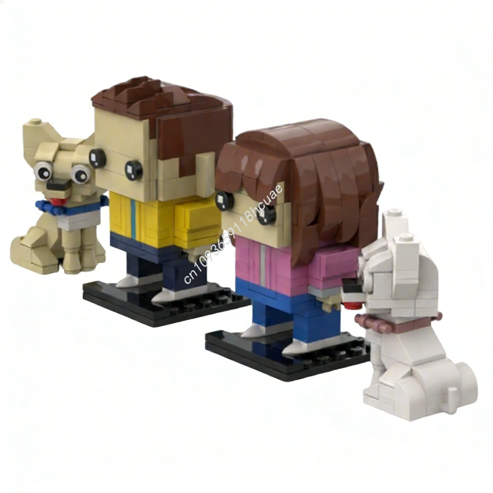 372 stuks MOC Brickheadz Me Contro Te Modelbouwstenen Bouw DIY Creatieve Kerstcadeaus Speelgoed Idee Baksteen Educatie