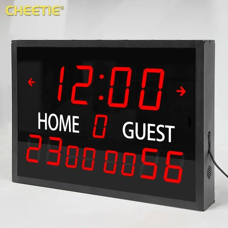 2026/CHEETIE CP100 Led Digital Electronic Score Display Basketball Football Clock LED Scoreboard with Shot Clock