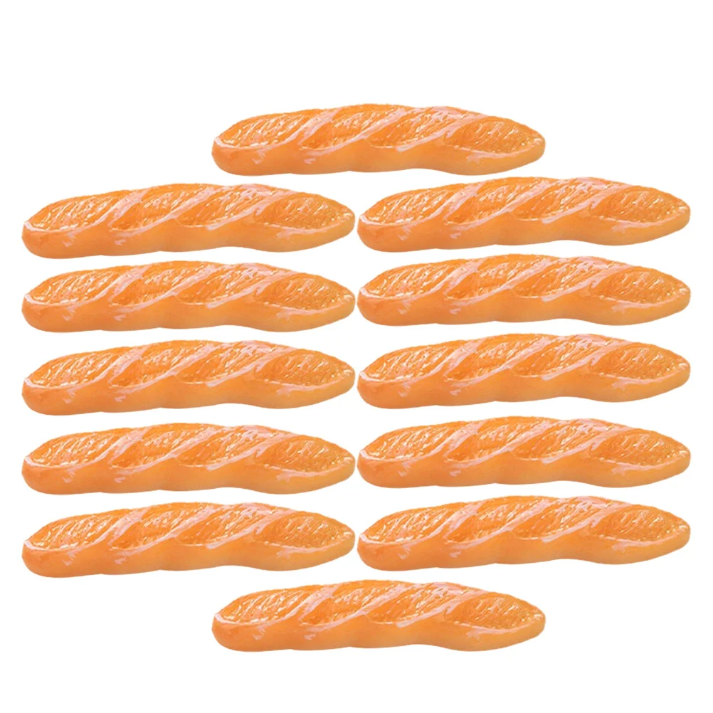 

12Pcs Tiny Emulation Bread Decor Simulation Baguette for Mini House Scene Layout Realistic Mini Food Display Resin Craft