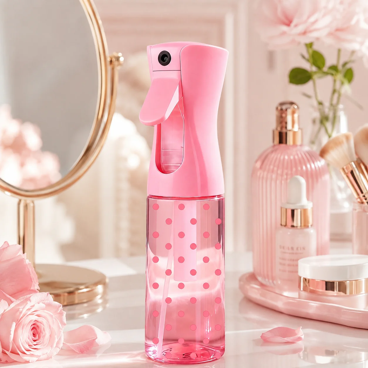 Spuitfles Roze Polka Dot Navul - Rose Water Spray recensie en prijs