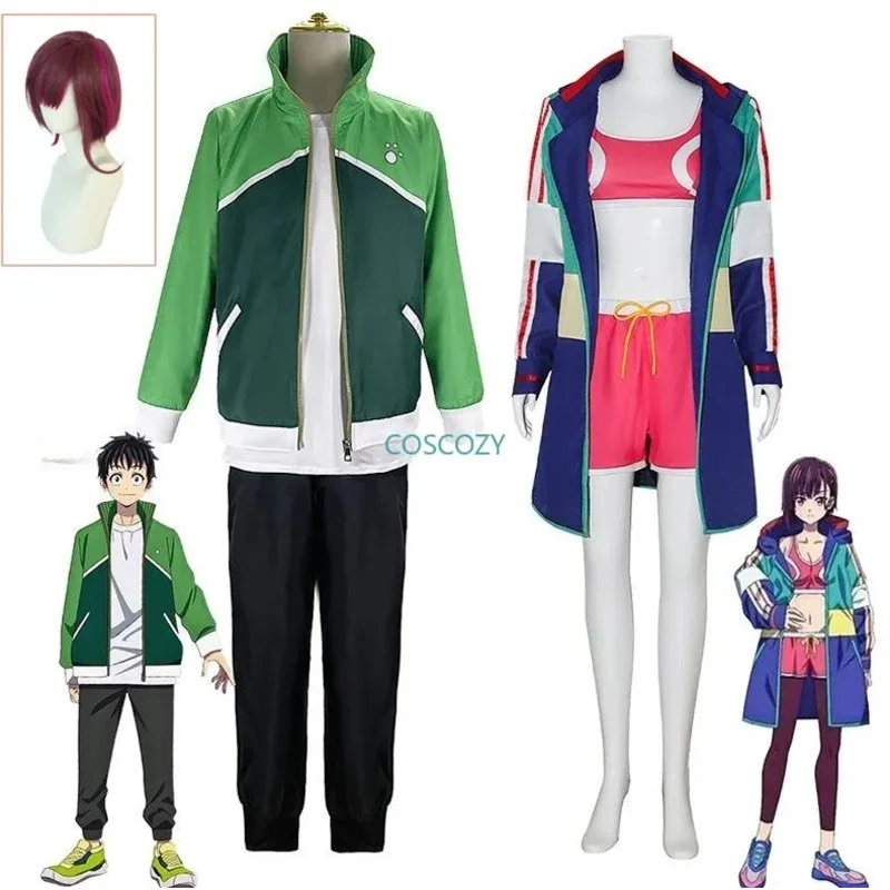 Anime Zom 100 Shizuka Mikazuki Tendo Teru disfraces de Cosplay, peluca, Sudadera con capucha, chaqueta, atuendo, cubo, lista de los muertos, fiesta de Halloween Cos