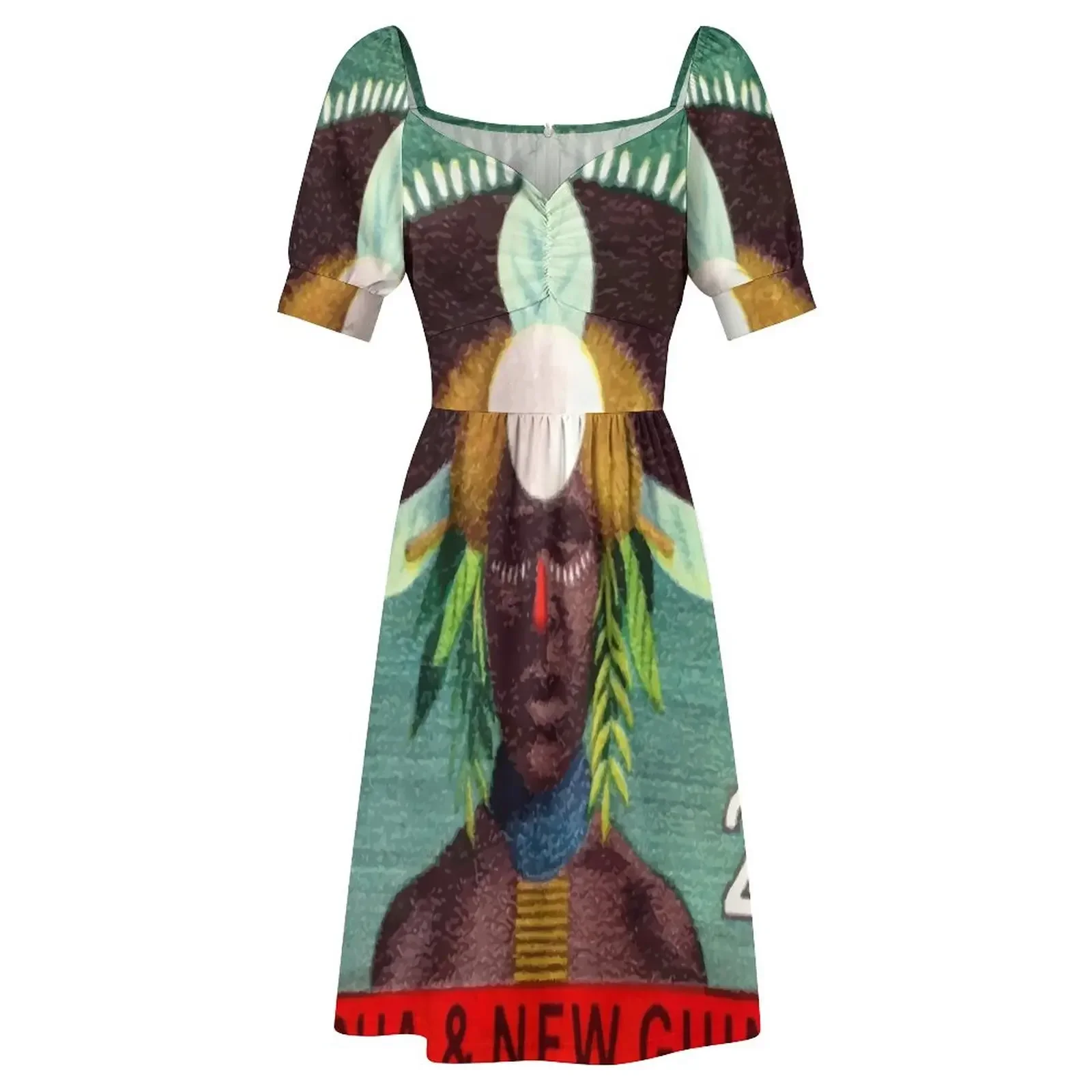 1968 Papua Nueva Guinea tocado 20c sello postal vestido sin mangas vestidos para mujer vestido sexy para mujer vestido