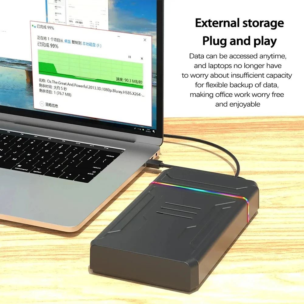 2.5/3.5 inch Hard Disk Enclosure SATA To Type C Hard Drive Case Adapter Up To 6Gbps External HDD Box for PC Laptop 12V 3A Power