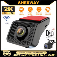 2K Dual Lens Dash Camera WiFi Car DVR HD1080p Dash Cam 24H Parking Monitor Night Vision Car Driving Video Recorder for All Cars