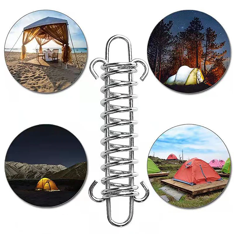 1Pcs Tension Flysheet Tent Spring Silver Camping Hiking Tent Heavy High-Quality Strong Resistance