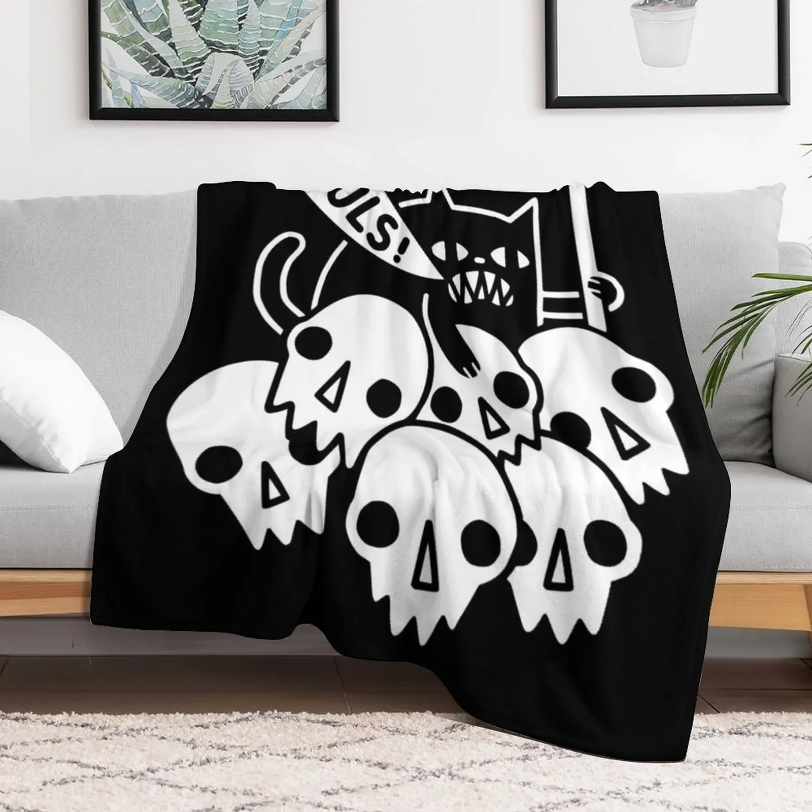 Cat Got Your Soul? Throw Blanket Cozy Napping Blanket Gift for Mom Dad