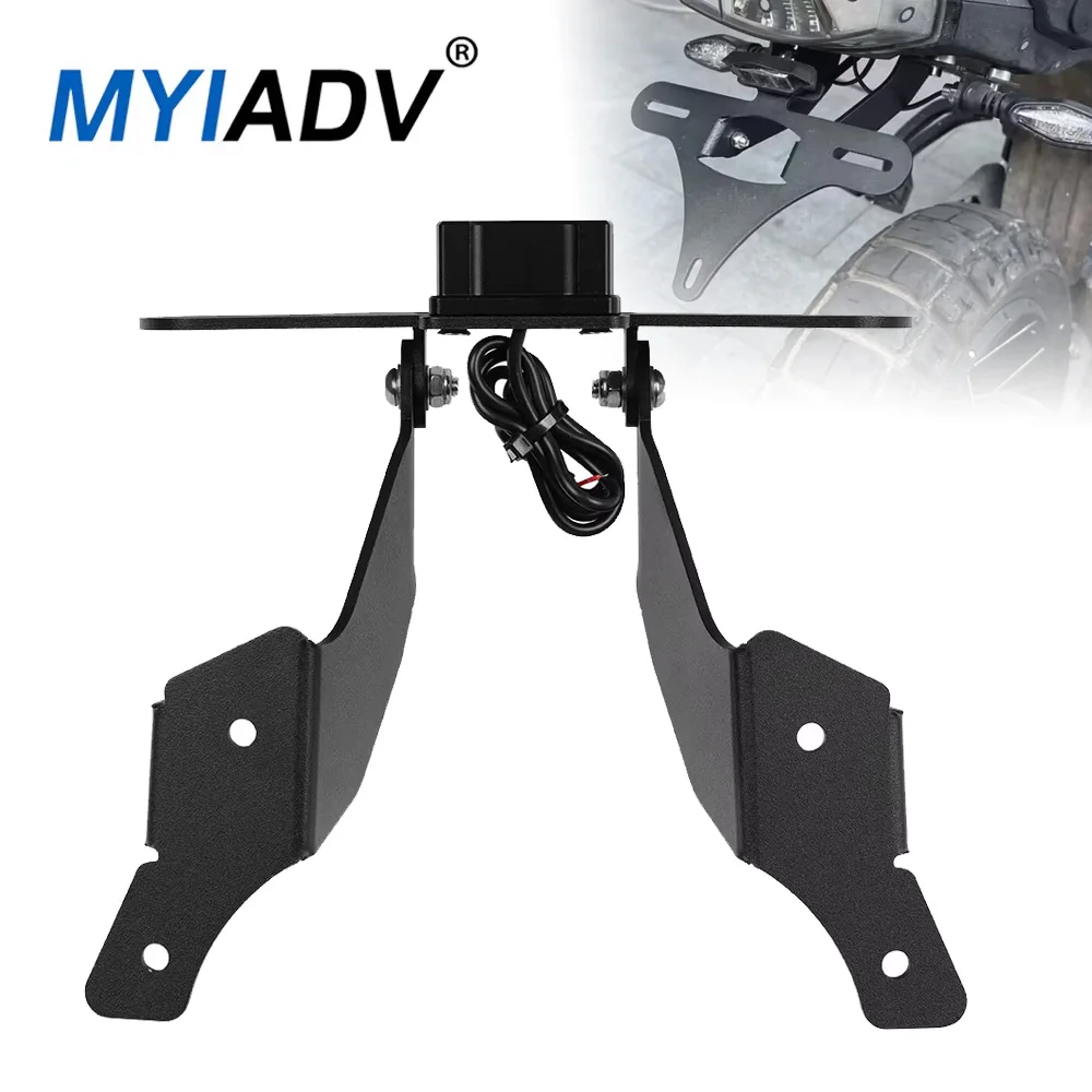 

Motorcycles License Plate Holder Fender Eliminator Tail Frame LED Light For CFMOTO 450MT IBEX 450 MT 800 MTX Explore 2024-2025