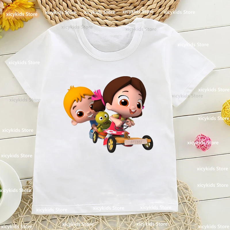 t-shirt for girls Cute Niloya Musician Cartoon Print Girl Clothes Summer kids tshirt Tops Fashion Kids Clothes T Shirt tops