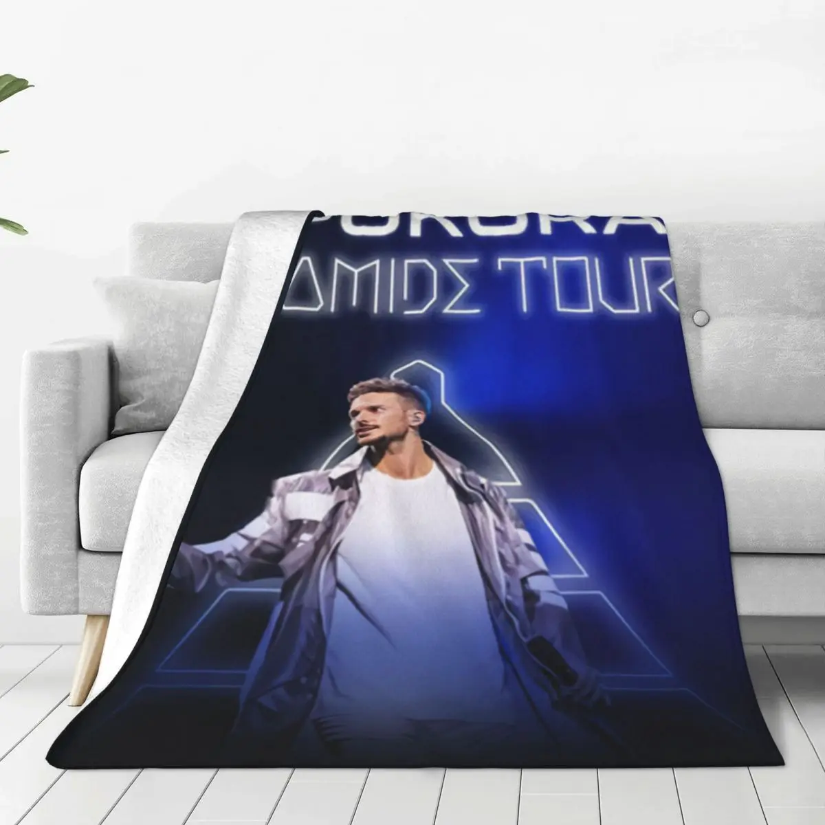 Soft Durable Blanket Camping M. Pokora Bedding Throws Pyramide Tour Concert Flannel Bedspread Living Room Print Sofa Bed Cover