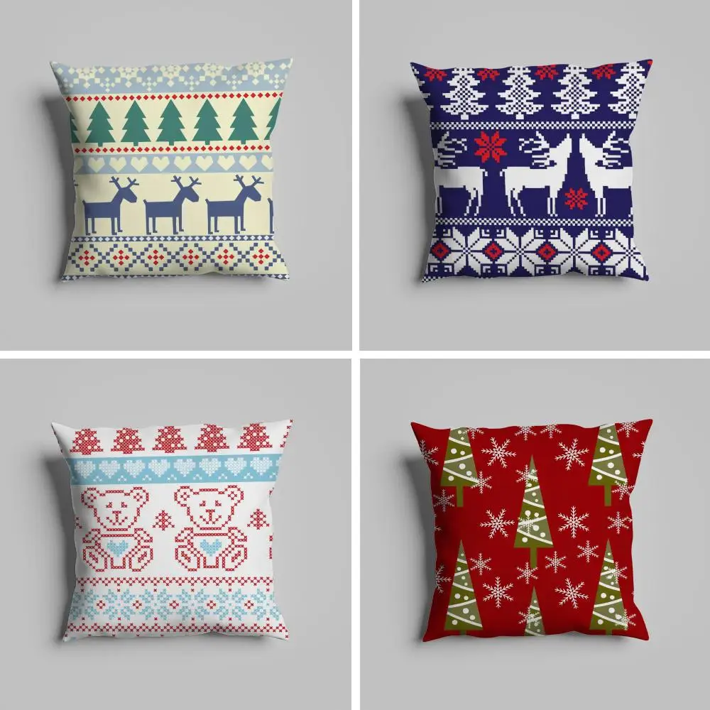 

Merry Christmas Element Design Pillow Case luxurious home office, sofa decorative Multi sized car seat cushions, pillowcases