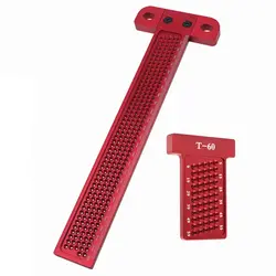 Woodworking Scribe 60-260mm T-type Ruler Hole Scribing Ruler Aluminum Alloy Line Drawing Marking Gauge DIY Measuring Tools