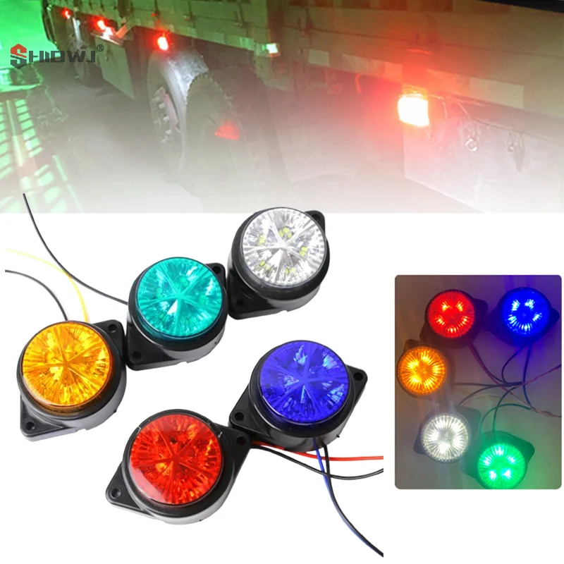 

Car Circular Carriage Corner Light Freight Car Color LED Electronic Edge Lights Creative Warning Light Outer Roof Height Lamp