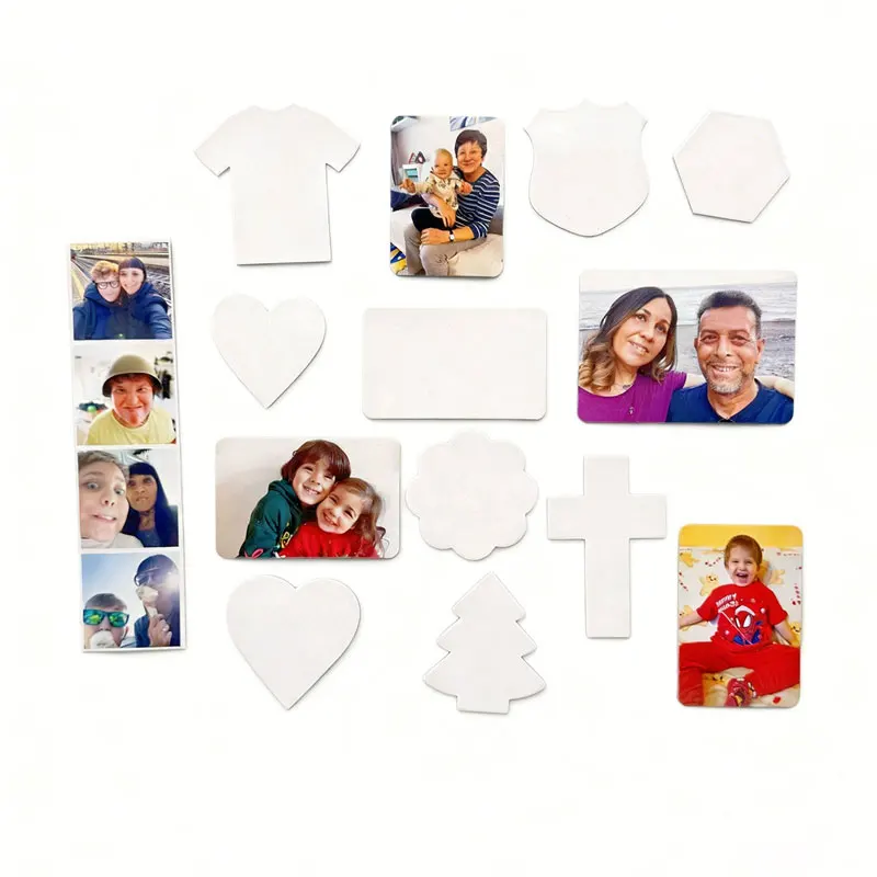 Personalized Diy Refrigerator Magnet Christmas Tree Irregular Shape Refrigerator Magnet Couple Child Photo Print Soft Magnet