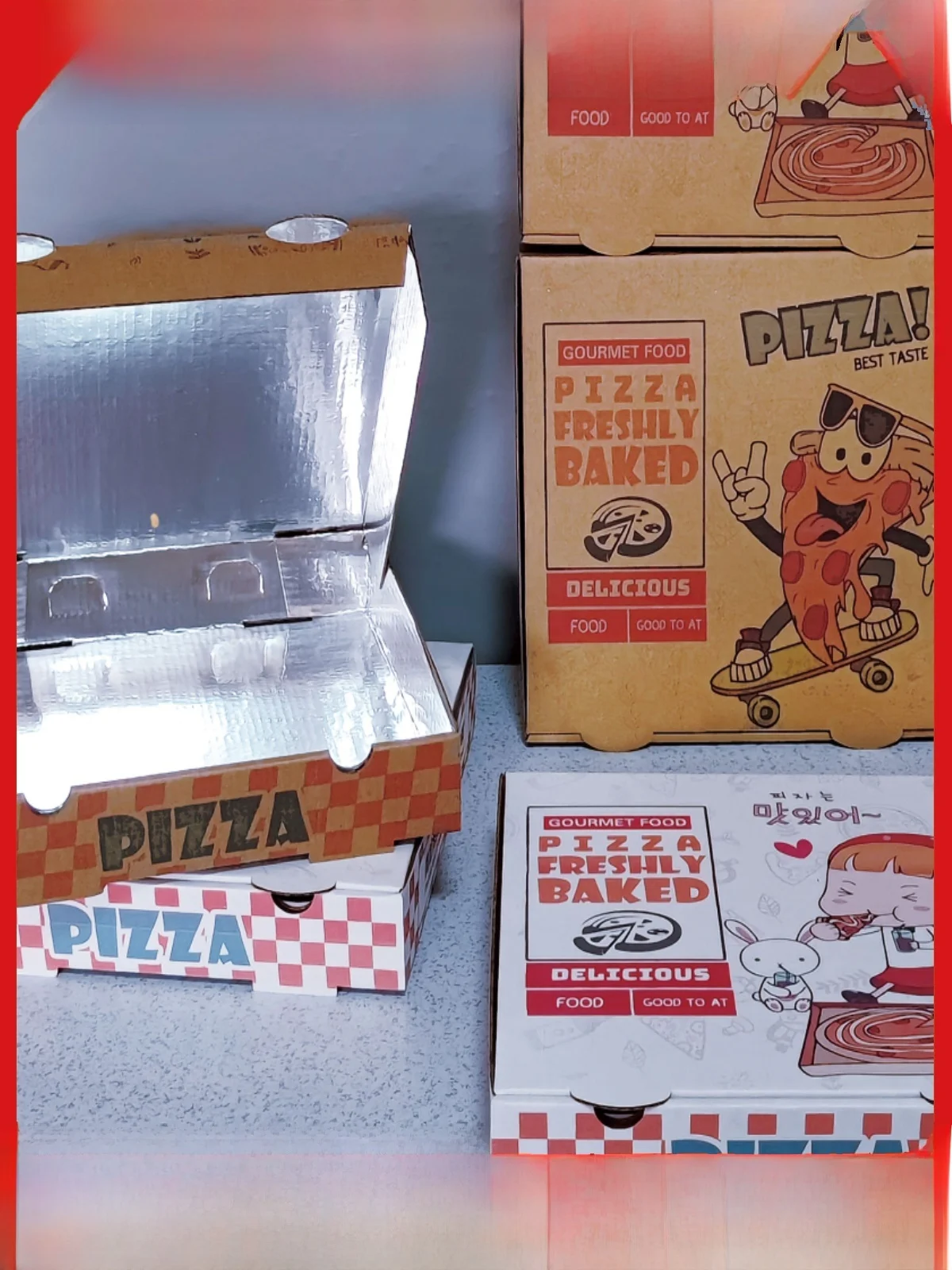 

Thiened Aluminum Foil Pizza Box Paaging for very 6/7/8/9/0/2 Inch Pizza Storage Container Kitchen Cooking Tool
