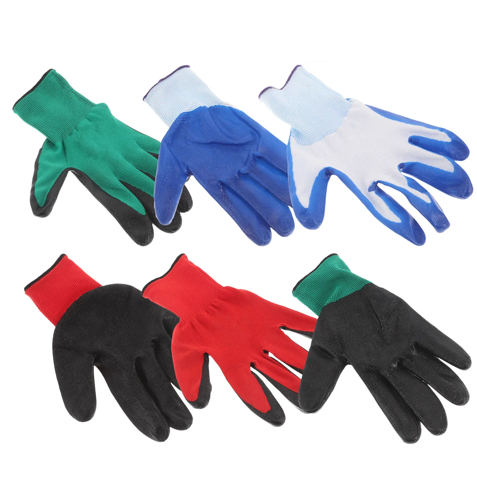 

3 Pairs Colorful Gardening Gloves Grip Multipurpose for Working Out Heavy Duty Cloth Women Man