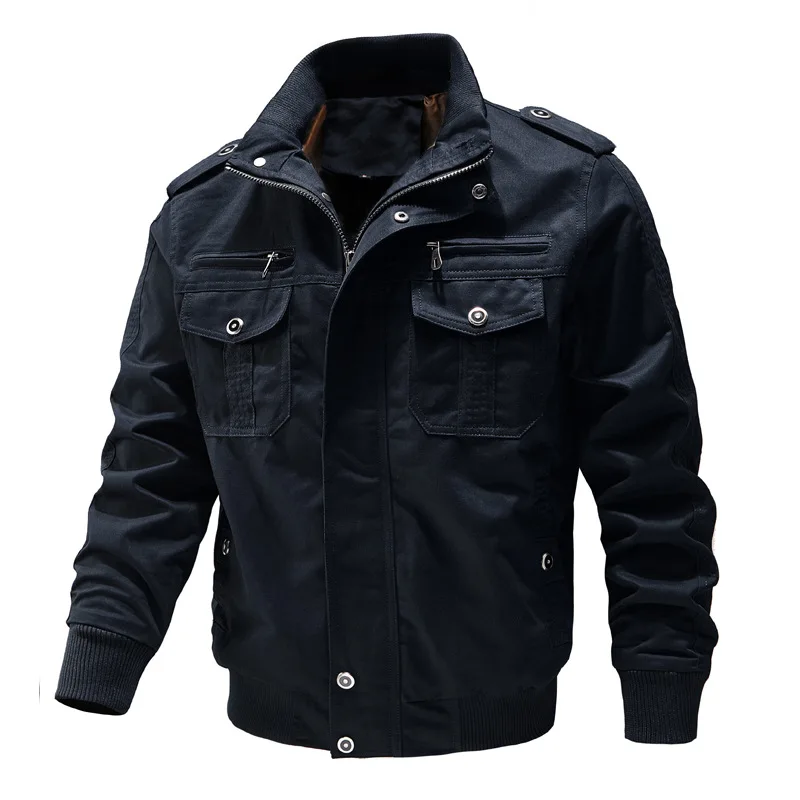 Spring/Summer 2026 Casual Jacket Fashion Coat Men's High-Quality Pure Cotton Wear-resistant Work Jacket Asian Size 6XL WJ878