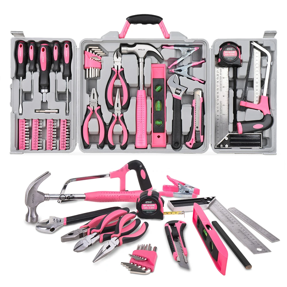 Tool Set, 35/56/67/71-Piece General Household Basic Hand Tools Kit with Plastic Toolbox Storage Case, Ideal for Home Repairing