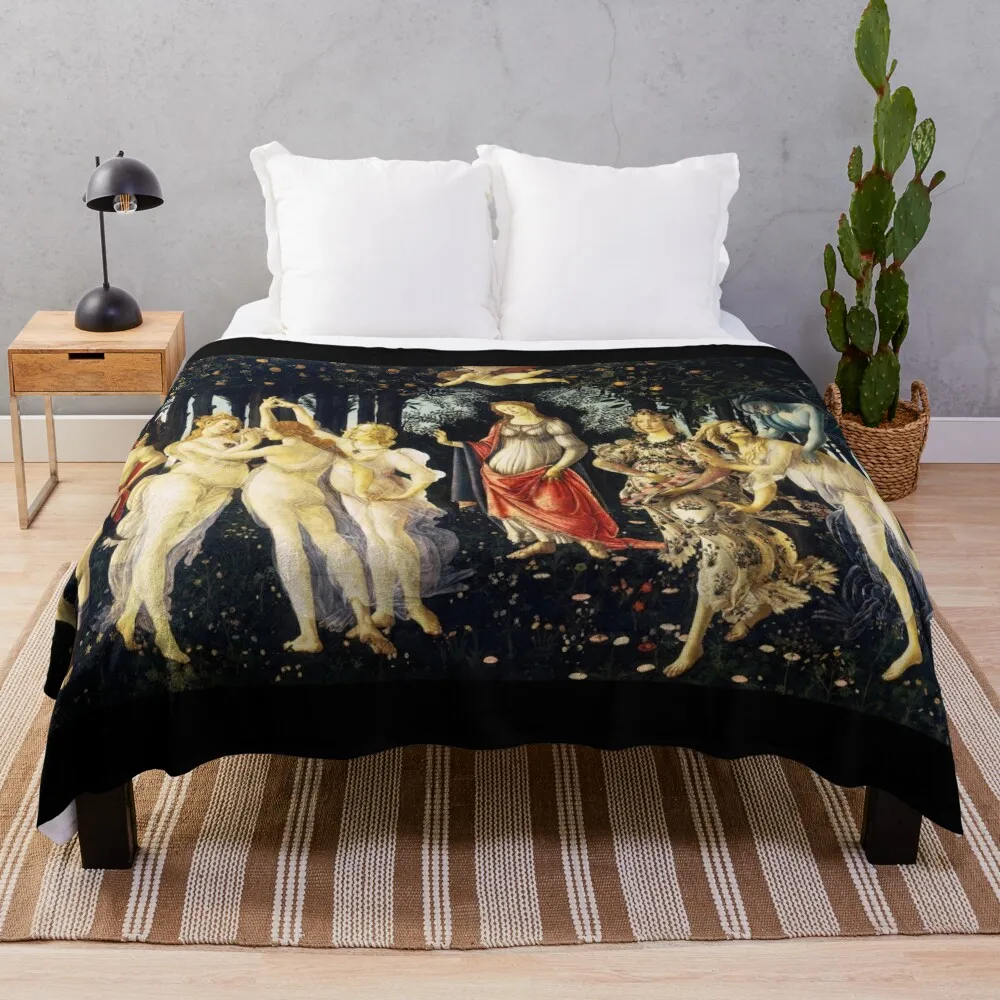 Sandro Botticelli - La Primavera Throw Blanket Loose Quilt Thin Blankets